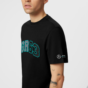 Mercedes AMG Petronas мъжка тениска George Russell Logo black F1 Team 2023