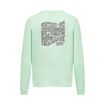 Mercedes AMG Petronas мъжка тениска с дълъг ръкав LS Retro Mint F1 Team 2023