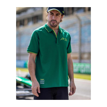 Aston Martin мъжка поло тениска Alonso Kimoa green F1 Team 2025