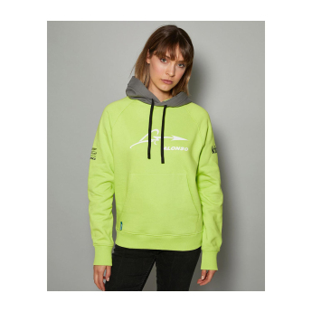 Aston Martin мъжки суитшърт с качулка Alonso Kimoa yellow F1 Team 2025