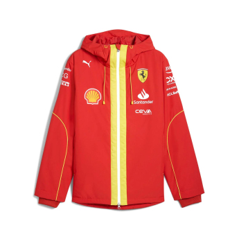 Ferrari мъжко яке с качулка Pro Rain red F1 team 2024