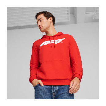 Formula 1 мъжки суитшърт с качулка Logo red 2024