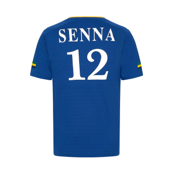 Ayrton Senna мъжка тениска Stripe Sports blue 2024