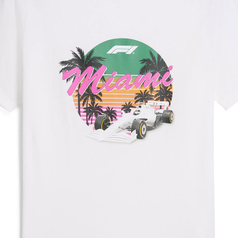 Formula 1 мъжка тениска Miami GP white F1 Team 2024