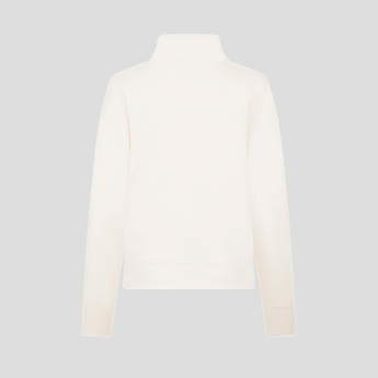 Mercedes AMG Petronas дамски суитшърт 1/4 Zip Relaxed Fit Off-White F1 Team 2024