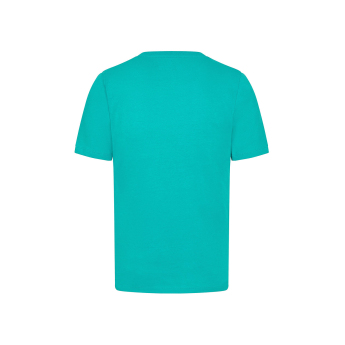 Mercedes AMG Petronas мъжка тениска Large Logo Ultra Teal F1 Team 2024