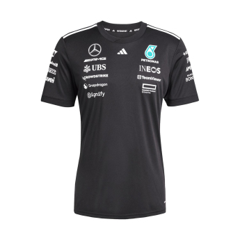 Mercedes AMG Petronas дамска тениска official Teamline Replica black F1 Team 2025