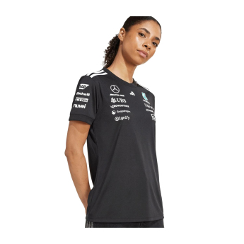 Mercedes AMG Petronas дамска тениска official Teamline Replica black F1 Team 2025