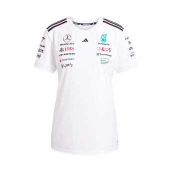 Mercedes AMG Petronas дамска тениска official Teamline Replica white F1 Team 2025
