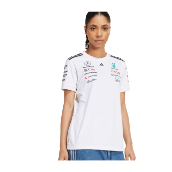 Mercedes AMG Petronas дамска тениска official Teamline Replica white F1 Team 2025