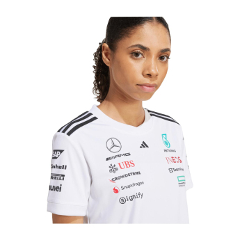 Mercedes AMG Petronas дамска тениска official Teamline Replica white F1 Team 2025