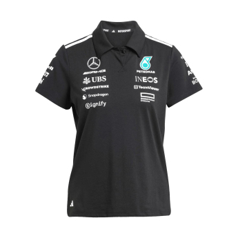 Mercedes AMG Petronas дамска поло блуза official Teamline Replica black F1 Team 2025