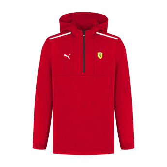 Ferrari мъжки суитшърт с качулка 1/4 Zip red F1 Team 2025