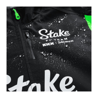 Stake Kick Sauber мъжко яке с качулка Rain official Teamline Replica F1 Team 2025