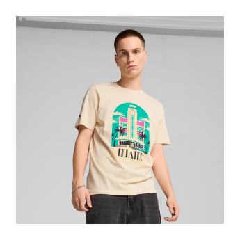 Formula 1 мъжка тениска Miami GP beige F1 Team 2025