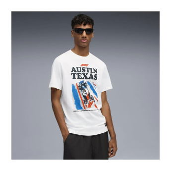 Formula 1 мъжка тениска Austin GP white 2025