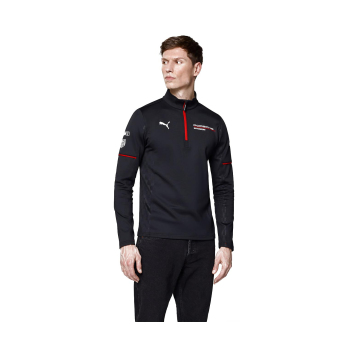 Porsche Мотоспорт мъжки суитшърт 1/4 Zip Mid-layer black Team 2026