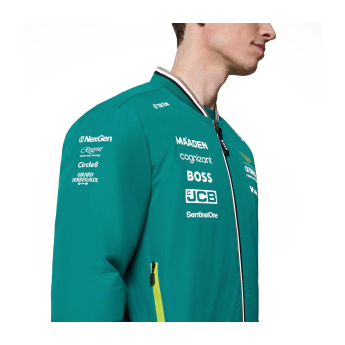 Aston Martin мъжко яке Bomber official Teamline Replica green F1 Team 2025