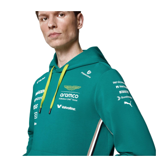 Aston Martin мъжки суитшърт с качулка official Teamline Replica green F1 Team 2025