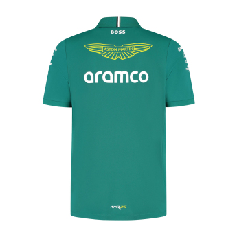 Aston Martin мъжка поло тениска official Teamline Replica green F1 Team 2025