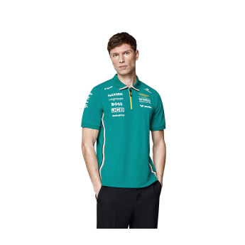 Aston Martin мъжка поло тениска official Teamline Replica green F1 Team 2025