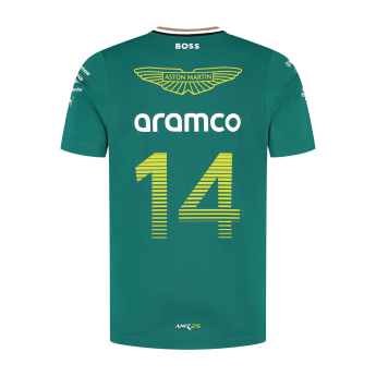 Aston Martin мъжка тениска Alonso official Teamline Replica green F1 Team 2025