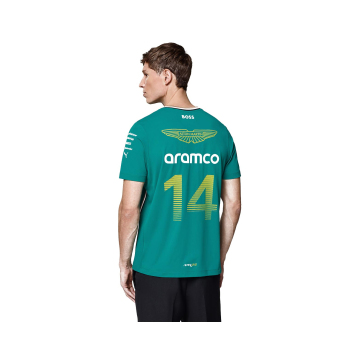 Aston Martin мъжка тениска Alonso official Teamline Replica green F1 Team 2025