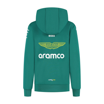 Aston Martin детски суитшърт с качулка official Teamline Replica green F1 Team 2025