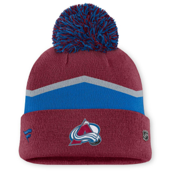 Colorado Avalanche дамски зимни шапки Authentic Pro W/Cap Cuffed Pom Beanie