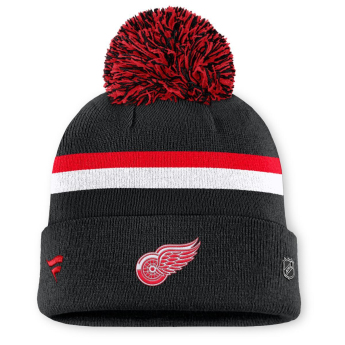 Detroit Red Wings дамски зимни шапки Authentic Pro W/Cap Cuffed Pom Beanie