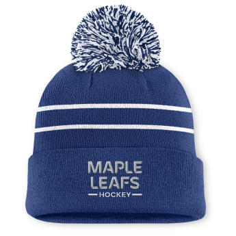 Toronto Maple Leafs дамски зимни шапки Authentic Pro W/Cap Cuffed Pom Beanie