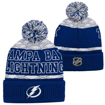 Tampa Bay Lightning детска зимна шапка Puck Pattern Cuffed Pom