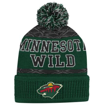 Minnesota Wild детска зимна шапка Puck Pattern Cuffed Pom