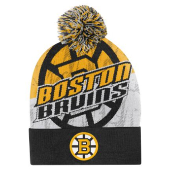 Boston Bruins детска зимна шапка New Edge Cuffed Knit W Pom