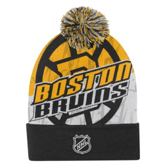 Boston Bruins детска зимна шапка New Edge Cuffed Knit W Pom