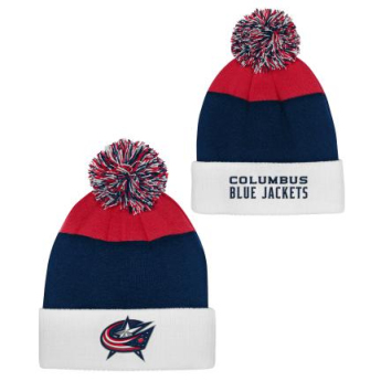 Columbus Blue Jackets детска зимна шапка Essentials Cuffed Knit W Pom