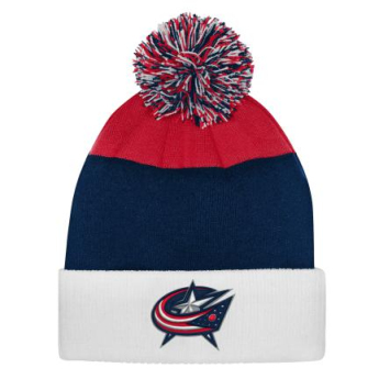 Columbus Blue Jackets детска зимна шапка Essentials Cuffed Knit W Pom