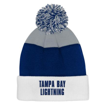 Tampa Bay Lightning детска зимна шапка Essentials Cuffed Knit W Pom