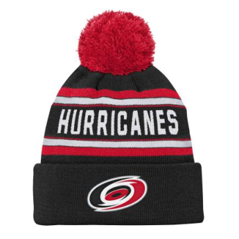 Carolina Hurricanes детска зимна шапка Jacquard Cuffed Knit With Pom