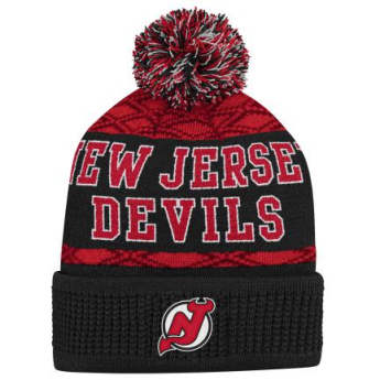 New Jersey Devils детска зимна шапка Puck Pattern Cuffed Pom