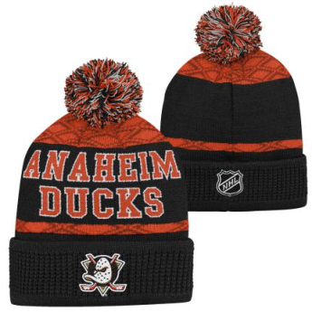 Anaheim Ducks детска зимна шапка Puck Pattern Cuffed Pom