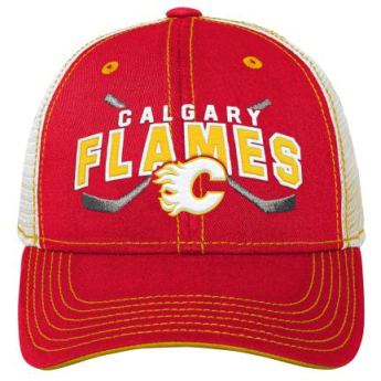 Calgary Flames детска бейзболна шапка с козирка Lockup Meshback Adj.