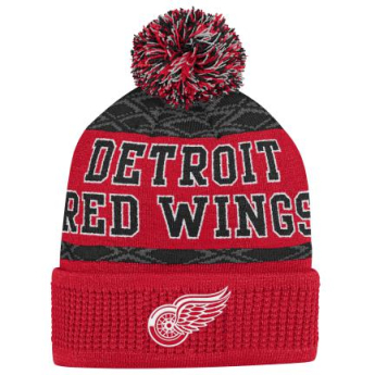 Detroit Red Wings детска зимна шапка Puck Pattern Cuffed Pom