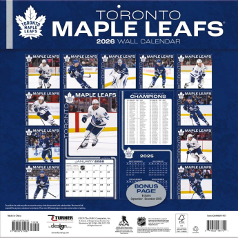 Toronto Maple Leafs календар 2026 Wall