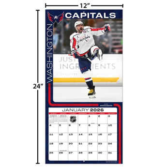 Washington Capitals календар 2026 Wall