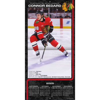 Chicago Blackhawks календар Connor Bedard 2026 Wall