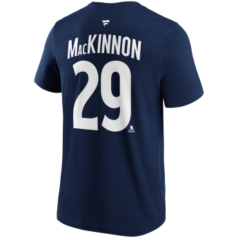 Colorado Avalanche мъжка тениска Nathan MacKinnon #29 iconic name & number graphic