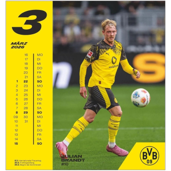 Borussia Dortmund календар 2026 Postcard