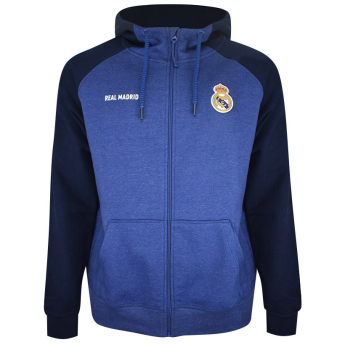 Real Madrid CF мъжки суитшърт с качулка Zip azul