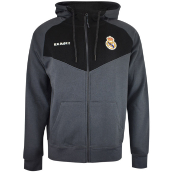Real Madrid CF мъжки суитшърт с качулка Zip gris